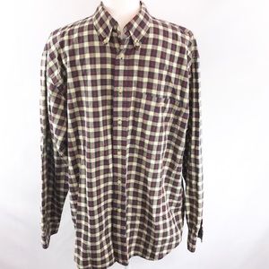 Mens Bugle Boy Company Plaid Long Sleeve Shirt